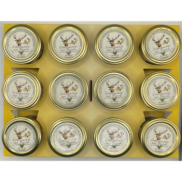 Leberpastete mit Hirsch an Wildpreiselbeeren - 12er Tray