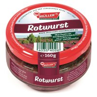 6x Müller’s Klassiker Probierset: 1 x Heidefrühstück, 1 x Leberwurst, 1 x Mettwurst, 1 x Pfälzer Leberwurst, 1 x Rotwurst, 1 x Zwiebelwurst