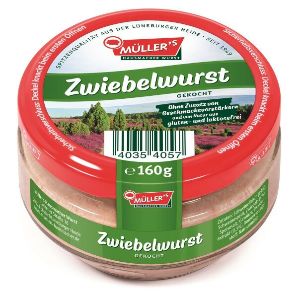 6x Müllers Zwiebelwurst 160g Glas